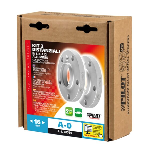 Lampa ΑΠΟΣΤΑΤΕΣ ΠΡΟΣΘΗΚΕΣ ΤΡΟΧΩΝ 16 mm A-0 ΚΑΡΕ 3 X 112 mm ΚΕΝΤΡΟ 57,1 mm ΔΙΑΜΕΤΡΟΣ 12 mm ΓΙΑ SMART - 2 ΤΕΜ. - Image 2