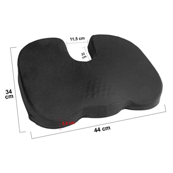 Lampa ΜΑΞΙΛΑΡΙ ΚΑΘΙΣΜΑΤΟΣ ERGO SEAT CONTOUR ΜΕ GEL ΚΑΙ ΑΦΡΟ MEMORY FOAM  (ΜΑΥΡΟ) - 1 ΤΕΜ. - Image 2