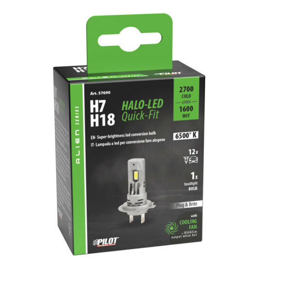 Lampa ΛΑΜΠΑ LED H7/H18 12V PX26d/PY26d-1 6.500K ΨΥΧΡΟ 2.700lm/ΘΕΡΜΟ 1.600lm 25W HALO LED QUICK FIT ALIEN SERIES LAMPA - 1 ΤΕΜ. - Image 4