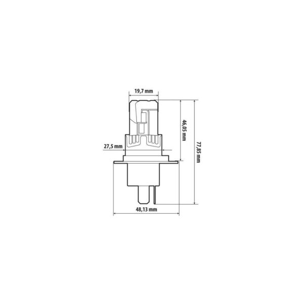 Lampa ΛΑΜΠΑ LED H4 12V 6.500K P43t ΘΕΡΜΟ 2.000lm/2.400lm+ΨΥΧΡΟ1.500/2.000lm 25W HALO LED QUICK FIT ALIEN SERIES LAMPA - 1 ΤΕΜ. - Image 3