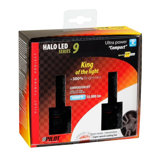 Lampa H7 ΛΑΜΠΑ 9-32V 6.500K 10.000lm 90W PX26d HALO LED SERIE 9 COMPACT ULTRA POWER 2LED CREE LED KIT - 2 ΤΕΜ. - Image 3