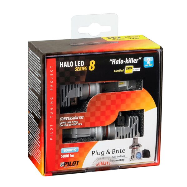 Lampa H7 ΛΑΜΠΑ 9-32V 6.500K 5.000lm 50W PX26d HALO LED SERIE 8 HALO-KILLER 6LED ZES LED KIT - 2 ΤΕΜ. - Image 4