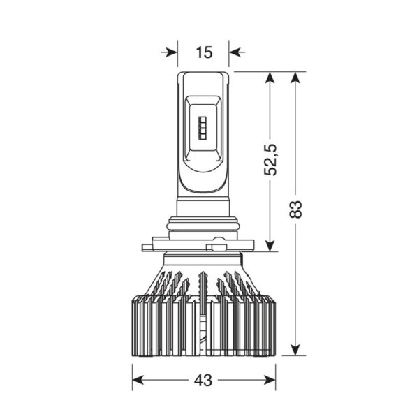 Lampa H10/HB3 9005 9-32V 6.500K 8.000lm 60W P20d HALO LED SERIE 6 STANDARD 6LED ZES 2ΤΕΜ. LED KIT - Image 2