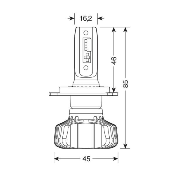 Lampa H4 9-32V 6.500K 4.500lm 40W P43t HALO LED SERIE 5 BLASTER 16LED SEOUL 2ΤΕΜ. LED KIT - Image 4