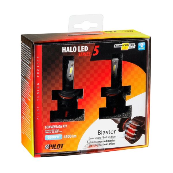Lampa H7 9-32V 6.500K 4.500lm 40W PX26d HALO LED SERIE 5 BLASTER 8LED SEOUL 2ΤΕΜ. LED KIT - Image 3