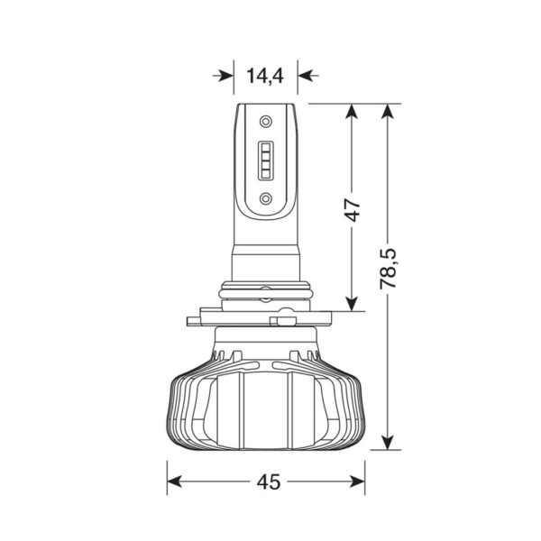 Lampa H10/HB3 9005 9-32V 6.500K 4.500lm 40W P20d HALO LED SERIE 5 BLASTER 8LED SEOUL 2ΤΕΜ. LED KIT - Image 2
