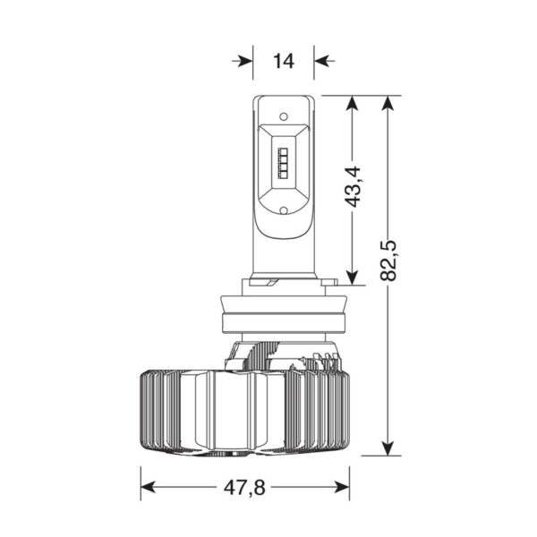 Lampa H8/H9/H11/H16 9-32V 6.500K 4.500lm 50W PGJ19-X HALO LED SERIE 4 FIT-MASTER ZES CHIPS 2ΤΕΜ. LED KIT - Image 2