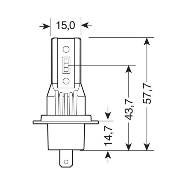 Lampa H7 12/24V PX26d 6.500K 3.000lm 15W 6LED SEOUL CSP-Y19chips HALO LED SERIE 11 PLUG ΚΑΙ BRITE 2ΤΕΜ. - Image 4