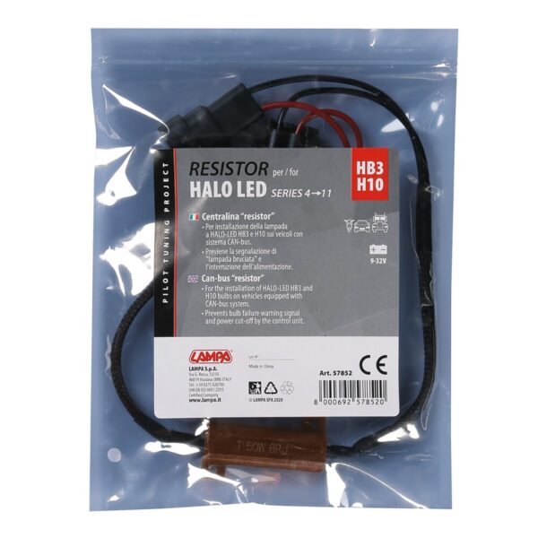 Lampa ΑΝΤΙΣΤΑΣΗ CAN-BUS ΓΙΑ HALO LED H10/HB3 9005 9-32V SERIES 4-11 (ΑΝΤΙΣΤΑΣΗ-ΨΕΥΤΗΣ- CANCELLER) 1ΤΕΜ. - Image 2