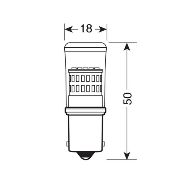 Lampa P21W 12-28V BA15s MEGA-LED48 6.500K 370lm ΔΙΑΘΛΑΣΗΣ (ΜΟΝΟΠΟΛΙΚΟ) BLISTER 1 ΤΕΜ. - Image 3