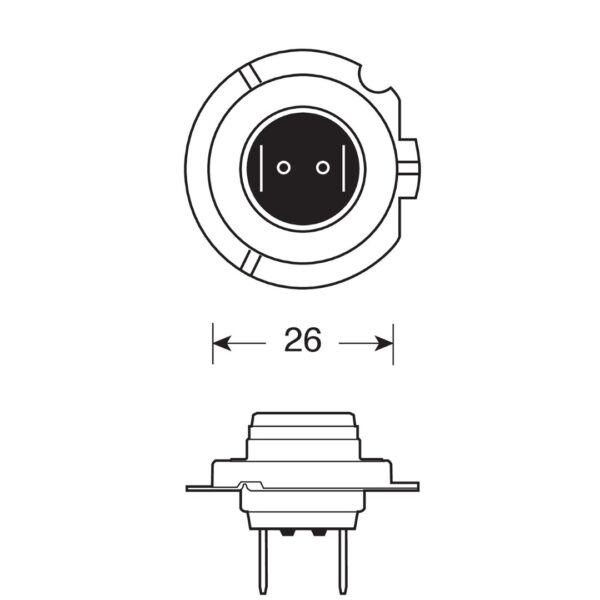 Lampa H18 12V 65W PY26d-1 1700 lm STANDARD LINE ΑΛΟΓΟΝΟΥ (BLISTER) - 1 ΤΕΜ. - Image 3