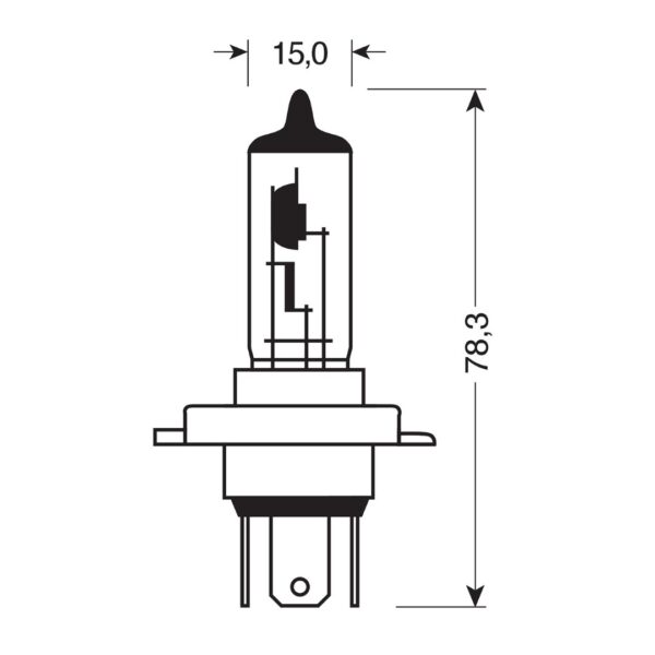 Lampa H19 12V 60/55W PU43t-3 1700/1200 lm STANDARD LINE ΑΛΟΓΟΝΟΥ (ΚΟΥΤΙ) - 1 ΤΕΜ. - Image 2