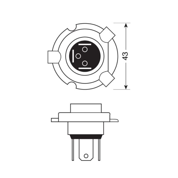Lampa H19 12V 60/55W PU43t-3 1700/1200 lm STANDARD LINE ΑΛΟΓΟΝΟΥ (ΚΟΥΤΙ) - 1 ΤΕΜ. - Image 3