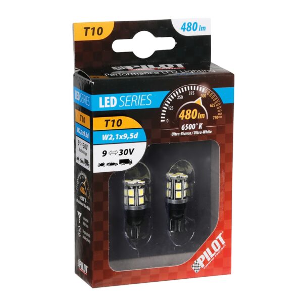Lampa T10 9-30V W2,1x9,5d 6.500K 480lm 15SMD LED ΛΕΥΚΟ (ΚΑΡΦΩΤΟ-ΔΙΠΛΗΣ ΠΟΛΙΚΟΤΗΤΑΣ) 2ΤΕΜ. - Image 3