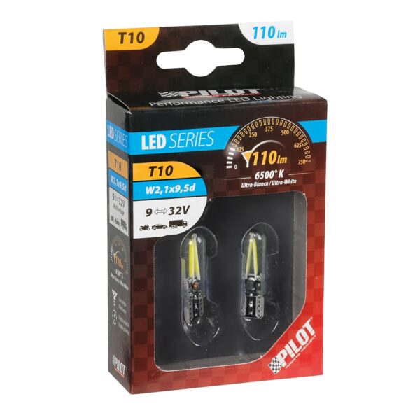 Lampa T10 W5W 9>32V W2,1x9,5d 6.500K 110lm 2COB LED ΛΕΥΚΟ (ΚΑΡΦΩΤΟ-ΔΙΠΛΗΣ ΠΟΛΙΚΟΤΗΤΑΣ) 2ΤΕΜ. - Image 3