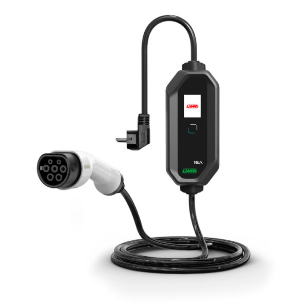 Lampa ΦΟΡΤΙΣΤΗΣ ΗΛΕΚΤΡΙΚΩΝ ΑΥΤΟΚΙΝΗΤΩΝ TYPE 2 CHARGING STATION ΜΕ ΟΙΚΙΑΚΗ ΠΡΙΖΑ 230V & ΚΑΛΩΔΙΟ 5m LAMPA - 1 ΤΕΜ.