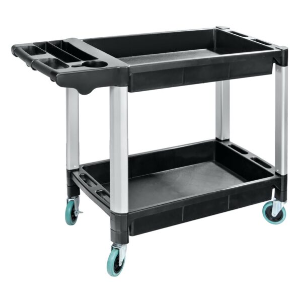Lampa ΤΡΟΛΕΙ ΕΡΓΑΛΕΙΩΝ (TROLLEY) 2 ΕΠΙΠΕΔΩΝ ΜΕ 4 ΡΟΔΕΣ ΠΛΑΣΤΙΚΟ(PP)/ ΑΛΟΥΜΙΝΙΟ ΓΙΑ ΑΠΟΘΗΚΕΥΣΗ ΚΑΙ ΜΕΤΑΦΟΡΑ