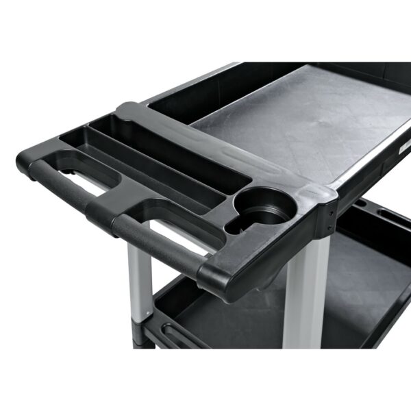 Lampa ΤΡΟΛΕΙ ΕΡΓΑΛΕΙΩΝ (TROLLEY) 2 ΕΠΙΠΕΔΩΝ ΜΕ 4 ΡΟΔΕΣ ΠΛΑΣΤΙΚΟ(PP)/ ΑΛΟΥΜΙΝΙΟ ΓΙΑ ΑΠΟΘΗΚΕΥΣΗ ΚΑΙ ΜΕΤΑΦΟΡΑ - Image 2