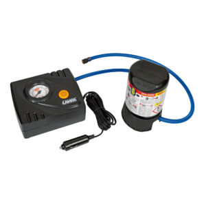 Lampa Κομπρεσέρ Ελαστικών 12V 450ml με υγρό επισκευής 450ml Μανόμετρο ΚΑΙ Μετρητή Πίεσης