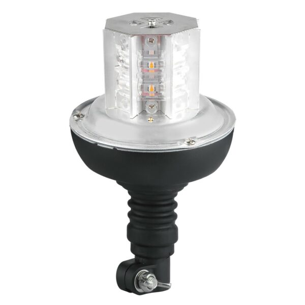 Lampa ΦΑΡΟΣ ΠΕΡΙΣΤΡΕΦΟΜΕΝΟΣ 16LED RL-10 9-32V 3 ΛΕΙΤΟΥΡΓΙΩΝ ΒΙΔΩΤΟΣ ΕΛΑΣΤΙΚΟΣ ΠΟΡΤΟΚΑΛΙ 130x221mm - Image 2