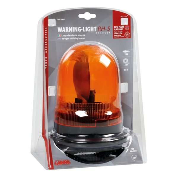 Lampa ΦΑΡΟΣ ΜΑΓΝΗΤΙΚΟΣ ME ΒΕΝΤΟΥΖΑ ΠΕΡΙΣΤΡΕΦΟΜΕΝΟΣ RH-5 ΑΛΟΓΟΝΟΥ 24V H3 55W ΠΟΡΤΟΚΑΛΙ ΜΕ ΦΙΣ ΑΝΑΠΤΗΡΑ 2m LAMPA - 1 ΤΕΜ. - Image 2