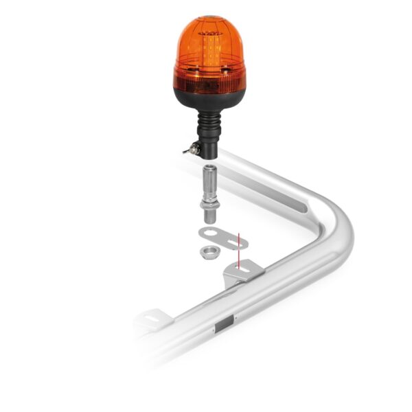 Lampa ΒΑΣΗ ΜΕΤΑΛΛΙΚΗ ΠΡΟΣΑΡΜΟΓΗΣ ΦΑΡΟΥ ΟΒΑΛ (195 Χ 40 mm) ΓΙΑ ΜΕΤΑΛΛΙΚΗ ΜΠΑΡΑ ΦΟΡΤΗΓΟΥ -1 ΤΕΜ - Image 2