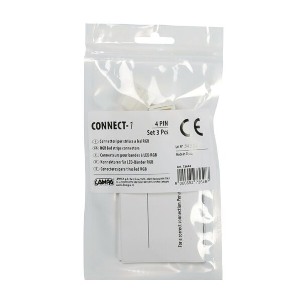 Lampa ΑΝΤΑΛΛΑΚΤΙΚΟ ΦΙΣ CONNECT-1 4 PIN ΓΙΑ ΤΑΙΝΙΑ LED RGB 3 ΤΕΜ - Image 3