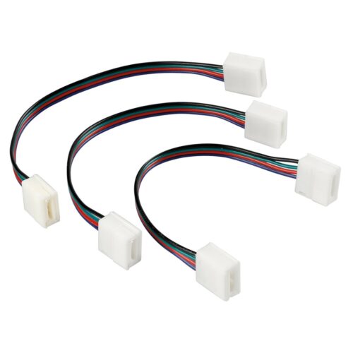 Lampa ΑΝΤΑΛΛΑΚΤΙΚΗ ΦΙΣΑ CONNECT-2 ΜΕ 4 PIN ΓΙΑ ΤΑΙΝΙΑ LED RGB 16cm 3 ΤΕΜ.
