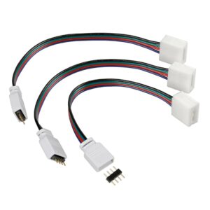 Lampa ΑΝΤΑΛΛΑΚΤΙΚΗ ΦΙΣΑ CONNECT-3 ΜΕ 4PIN 16 cm ΓΙΑ ΤΑΙΝΙΑ RGB ΜΕ ΤΗΛΕΧΕΙΡΙΣΜΟ 3 ΤΕΜ.
