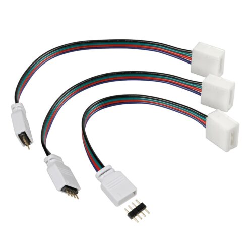 Lampa ΑΝΤΑΛΛΑΚΤΙΚΗ ΦΙΣΑ CONNECT-3 ΜΕ 4PIN 16 cm ΓΙΑ ΤΑΙΝΙΑ RGB ΜΕ ΤΗΛΕΧΕΙΡΙΣΜΟ 3 ΤΕΜ.