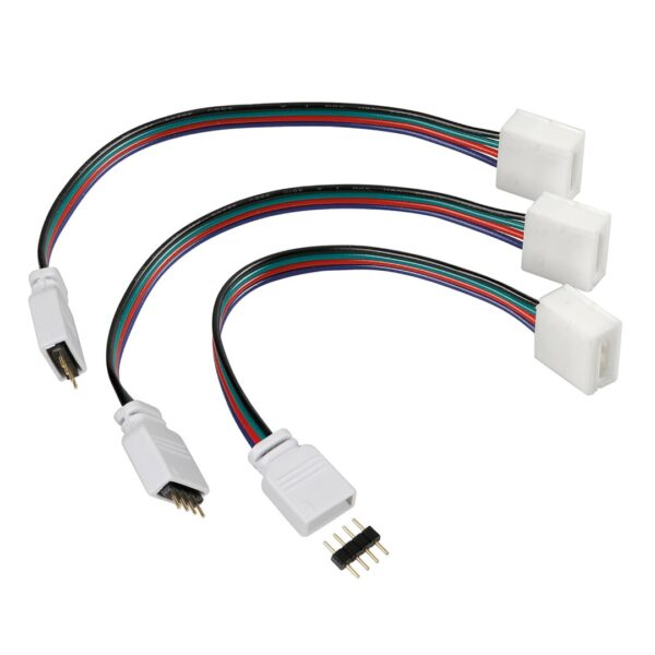 Lampa ΑΝΤΑΛΛΑΚΤΙΚΗ ΦΙΣΑ CONNECT-3 ΜΕ 4PIN 16 cm ΓΙΑ ΤΑΙΝΙΑ RGB ΜΕ ΤΗΛΕΧΕΙΡΙΣΜΟ 3 ΤΕΜ.