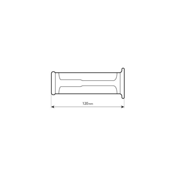 Lampa ΧΕΡΟΥΛΙΑ MOTO STYLE GRIP ΜΑΥΡΟ ΧΡΩΜΑ 22mm+25mm 12cm LAMPA - 2 τεμ. - Image 2