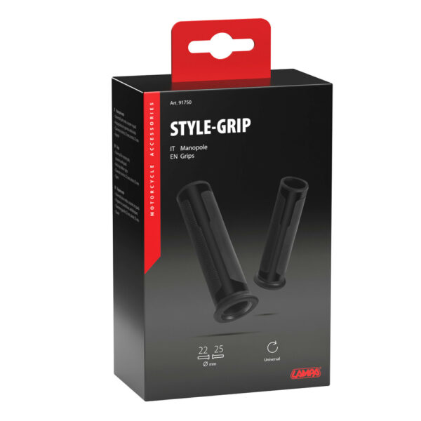 Lampa ΧΕΡΟΥΛΙΑ MOTO STYLE GRIP ΜΑΥΡΟ ΧΡΩΜΑ 22mm+25mm 12cm LAMPA - 2 τεμ. - Image 3