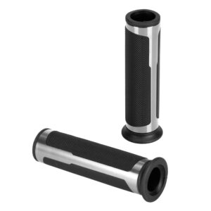 Lampa ΧΕΡΟΥΛΙΑ MOTO STYLE GRIP ΜΑΥΡΟ/ΑΣΗΜΙ ΧΡΩΜΑ 22mm+25mm 12cm LAMPA - 2 τεμ.