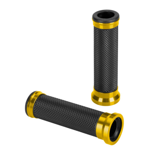 Lampa ΧΕΡΟΥΛΙΑ MOTO ALU GRIP  ΜΑΥΡΟ/ΧΡΥΣΟ ΧΡΩΜΑ 22mm+25mm 12cm LAMPA – 2 τεμ.