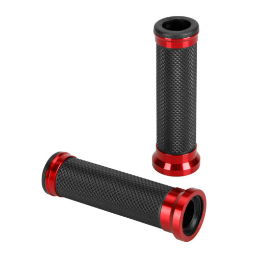 Lampa ΧΕΡΟΥΛΙΑ MOTO ALU GRIP  ΜΑΥΡΟ/ΚΟΚΚΙΝΟ ΧΡΩΜΑ 22mm+25mm 12cm LAMPA – 2 τεμ.