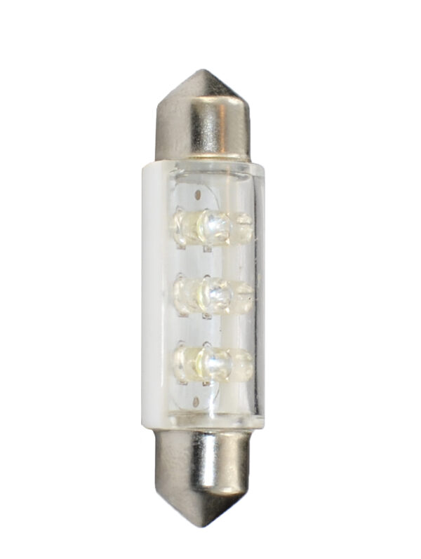 M-Tech ΛΑΜΠΑΚΙΑ ΠΛΑΦΟΝΙΕΡΑΣ C5W 24V 0,24W SV8,5 41mm LED 6xFlux 3mm ΛΕΥΚΟ 1ΤΕΜ. M-TECH
