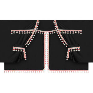 Lampa ΚΟΥΡΤΙΝΕΣ ΝΤΑΛΙΚΑΣ LUXURY PRO CABIN ΜΑΥΡΟ / ΚΟΚΚΙΝΟ ΣΕΤ LAMPA - 8 ΤΕΜ.