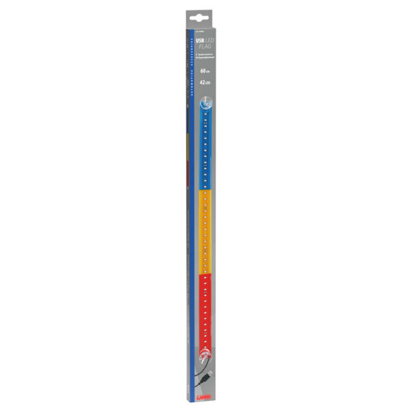 Lampa ΣΗΜΑΙΑ ΡΟΥΜΑΝΙΑΣ ΦΩΤΙΖΟΜΕΝΗ 42LED 60cm 24V ΜΕ ΒΕΝΤΟΥΖΑ & USB  ΜΕ ΚΑΛΩΔΙΟ 150cm LAMPA -  1 Τεμ. - Image 3