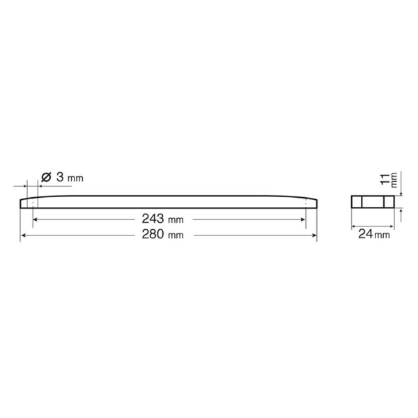 Lampa ΦΩΣ ΟΓΚΟΥ ΦΟΡΤΗΓΟΥ 12LED ΚΟΚΚΙΝΟ SMD 24V 280x24x11mm LAMPA - 1 Τεμ. - Image 3