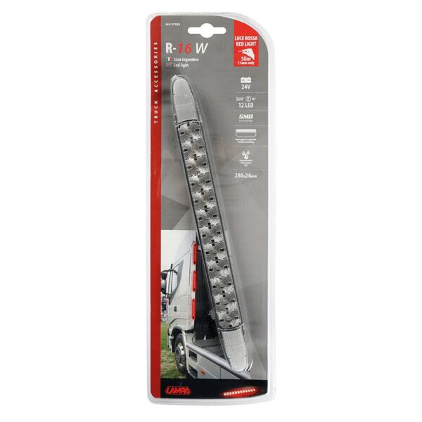 Lampa ΦΩΣ ΟΓΚΟΥ ΦΟΡΤΗΓΟΥ 12LED ΚΟΚΚΙΝΟ SMD 24V 280x24x11mm LAMPA - 1 Τεμ. - Image 4