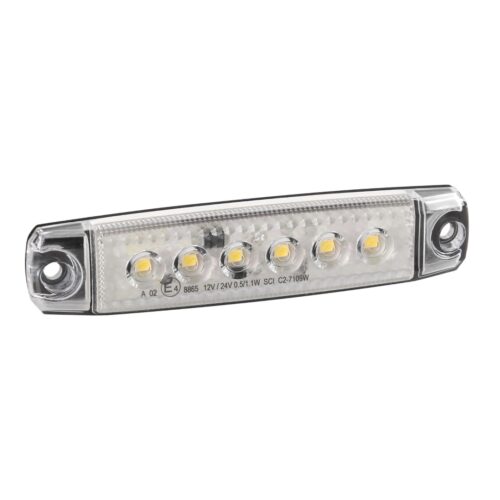 Lampa ΦΩΣ ΟΓΚΟΥ 6LED ΛΕΥΚΟ SMD 12/24V 96mm 20ΤΕΜ.