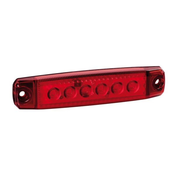 Lampa ΦΩΣ ΟΓΚΟΥ 6LED ΚΟΚΚΙΝΟ SMD 12/24V 96mm 20ΤΕΜ.