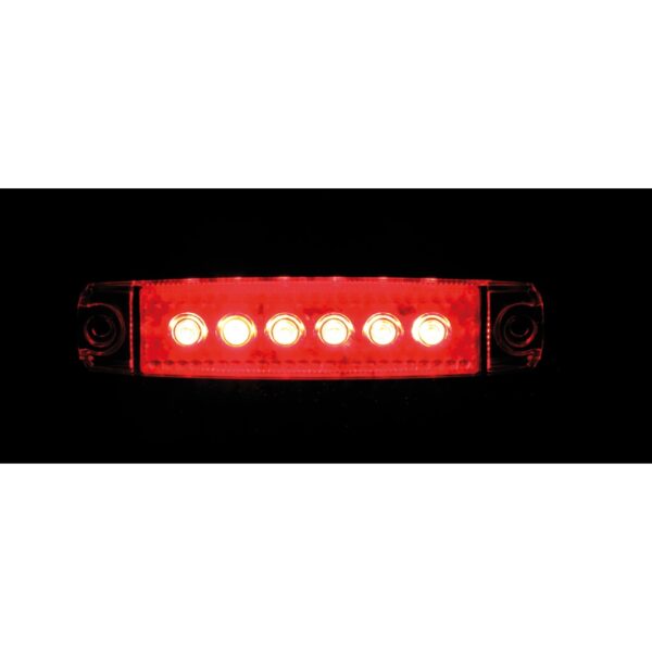 Lampa ΦΩΣ ΟΓΚΟΥ 6LED ΚΟΚΚΙΝΟ SMD 12/24V 96mm 20ΤΕΜ. - Image 2
