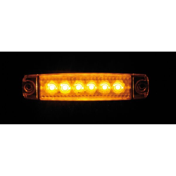 Lampa ΦΩΣ ΟΓΚΟΥ 6LED ΠΟΡΤΟΚΑΛΙ SMD 12/24V 96mm 20ΤΕΜ. - Image 2