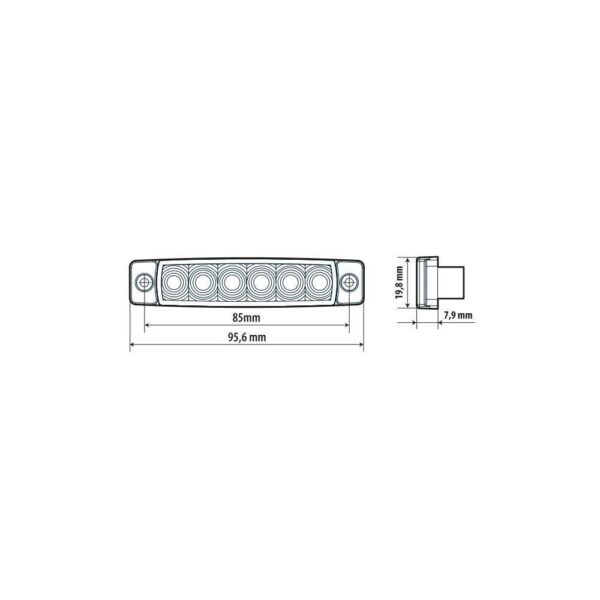 Lampa ΦΩΣ ΟΓΚΟΥ 9>32V 6 LED ΠΡΑΣΙΝΟ ΧΡΩΜΑ 95,6x19,8mm ΜΕ ΕΓΚΡΙΣΗ ΤΥΠΟΥ E148 LAMPA -  1 Τεμ. - Image 4