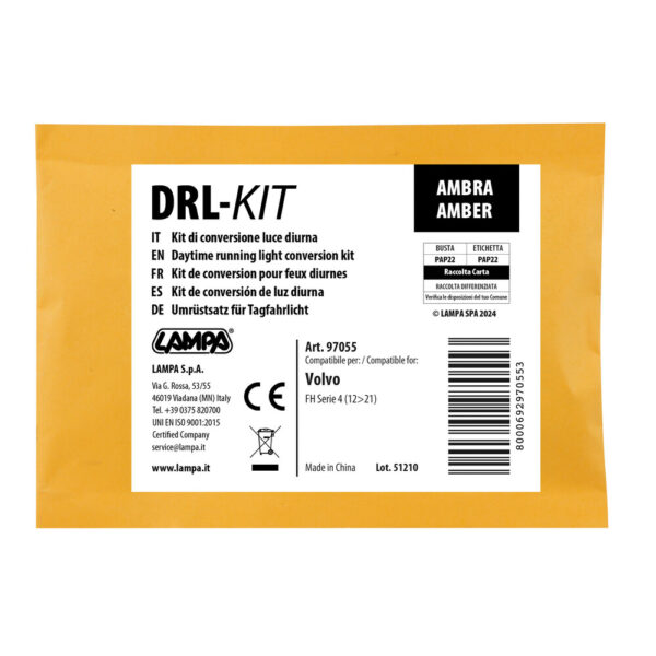 Lampa ΚΙΤ ΜΕΤΑΤΡΟΠΗΣ ΦΩΤΩΝ ΗΜΕΡΑΣ ΣΕ ΠΟΡΤΟΚΑΛΙ DRL-KIT HOLLAND STYLE ΓΙΑ VOLVO FH SERIE 4 09/2012-05/2021 LAMPA - 1 Κιτ - Image 2