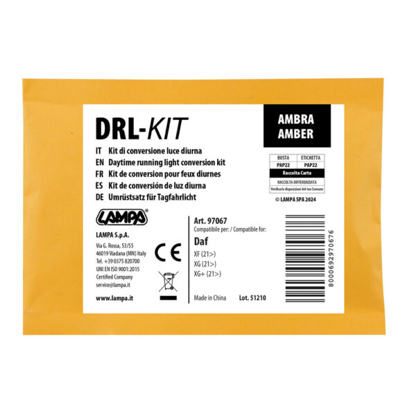 Lampa ΚΙΤ ΜΕΤΑΤΡΟΠΗΣ ΦΩΤΩΝ ΗΜΕΡΑΣ ΣΕ ΠΟΡΤΟΚΑΛΙ DRL-KIT HOLLAND STYLE ΓΙΑ DAF XF/XG/XG+ 06/2021+ LAMPA - 1 Κιτ. - Image 2