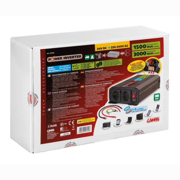 Lampa INVERTER 24V/220-240W max1500-peak3000W - Image 4