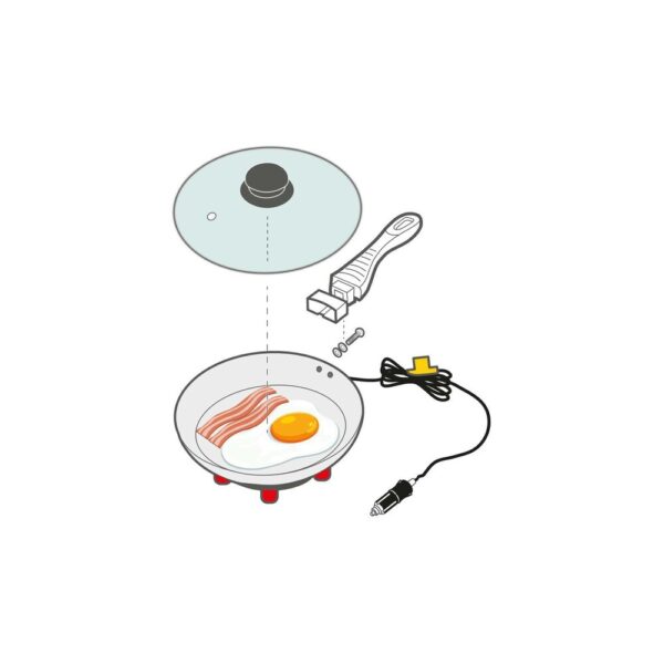 Lampa ΤΗΓΑΝΙ ΗΛΕΚΤΡΙΚΟ ELECTRIC FRYING PAN 12V 180W 13A Φ20cm 360ml ΜΕ ΦΙΣ ΑΝΑΠΤΗΡΑ LAMPA - 1 ΤΕΜ. - Image 3
